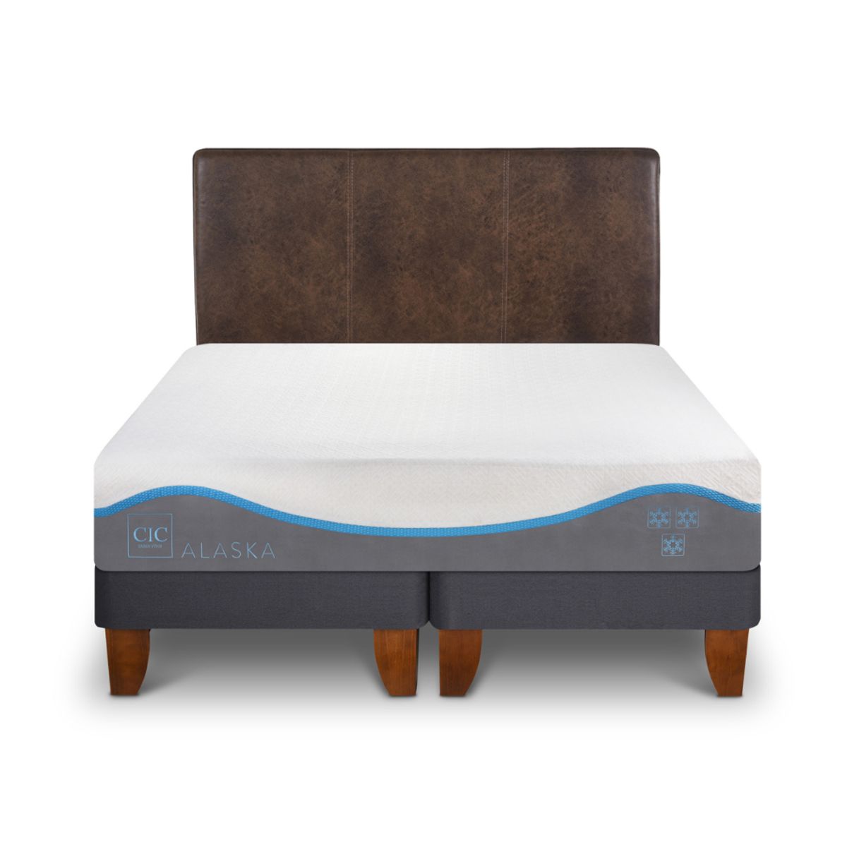 CIC - CAMA EUROPEA ALASKA 2 PLAZAS + RESPALDO BAKER