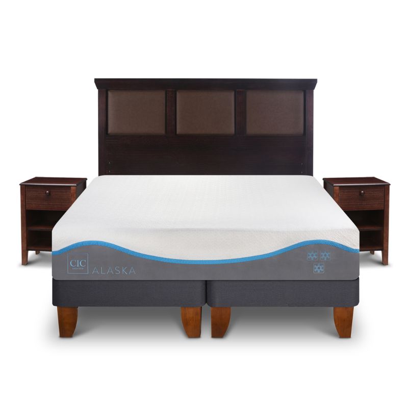 CIC - CAMA EUROPEA ALASKA 2 PLAZAS + SET TORINO CHOCOLATE