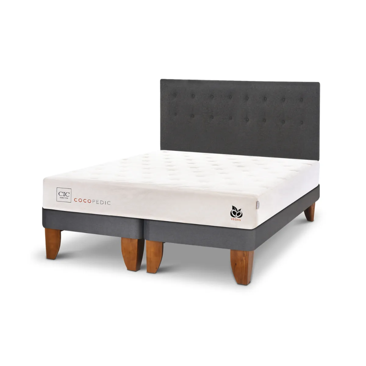 CIC - CAMA EUROPEA COCOPEDIC KING + RESPALDO EUFRATES