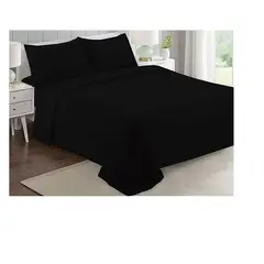 GENERICO - Sabana de Polar para Invierno 2 plazas Negro