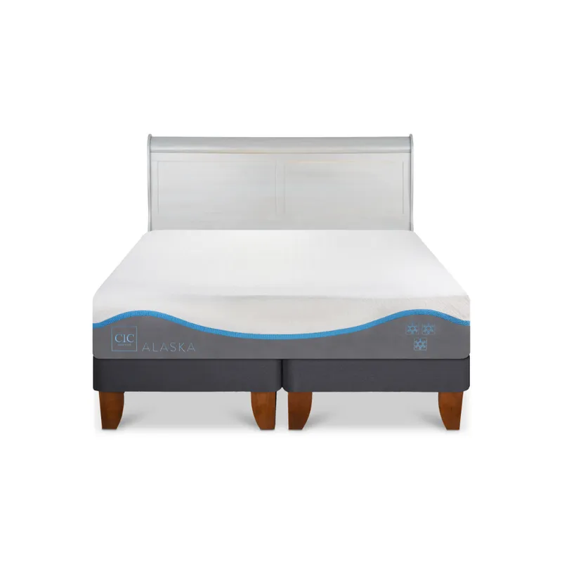 CIC - CAMA EUROPEA ALASKA KING + RESPALDO MIRO ALPINO