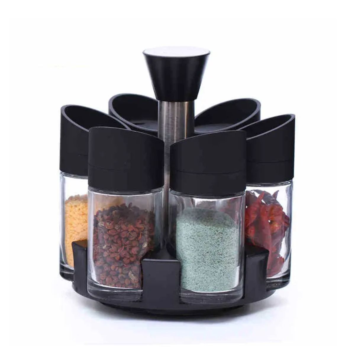 GENERICO - SET ESPECIEROS CONDIMENTOS 6PCS Negro