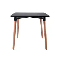 CORI CORI - Mesa de Comedor Melamina Cuadrada Negra