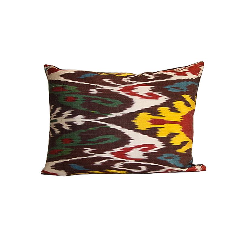 TURKUAZ - Cojín Ikat de seda 50x40 cms Dorob