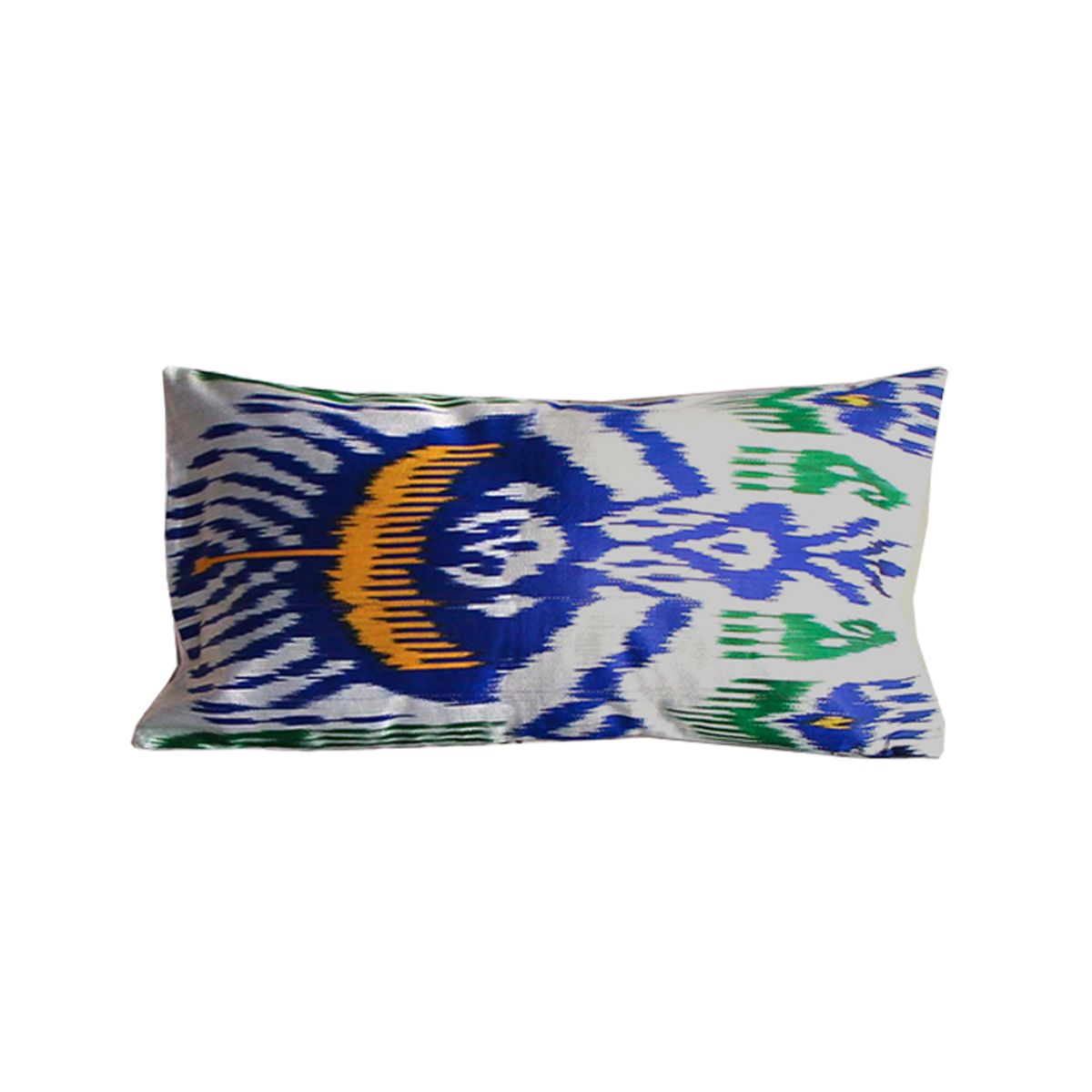 TURKUAZ - Cojín Ikat de seda 65x35 cms Zambia