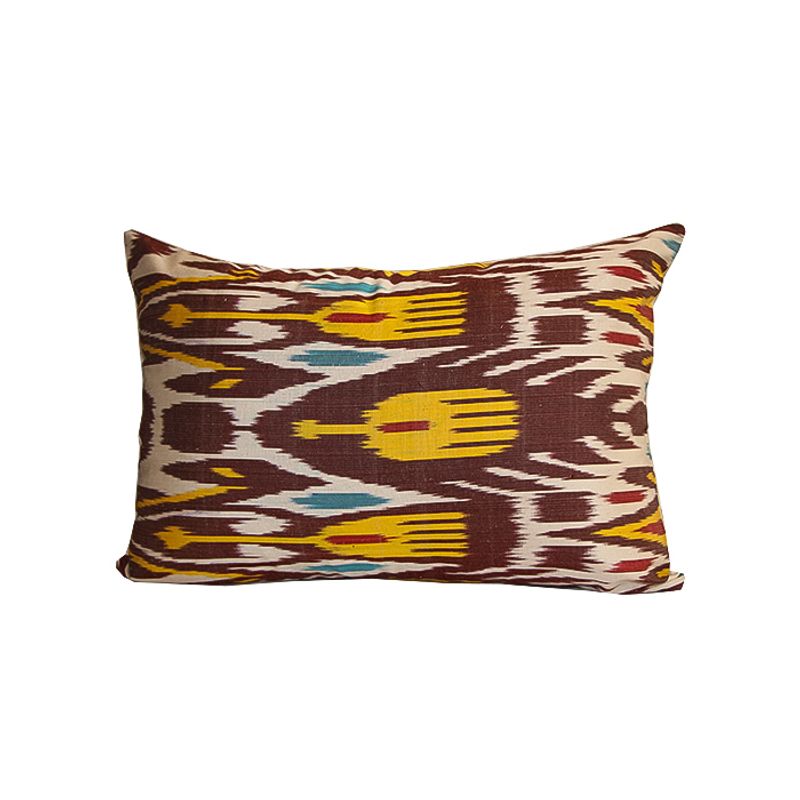 TURKUAZ - Cojín Ikat de seda 60x40 cms Arusha