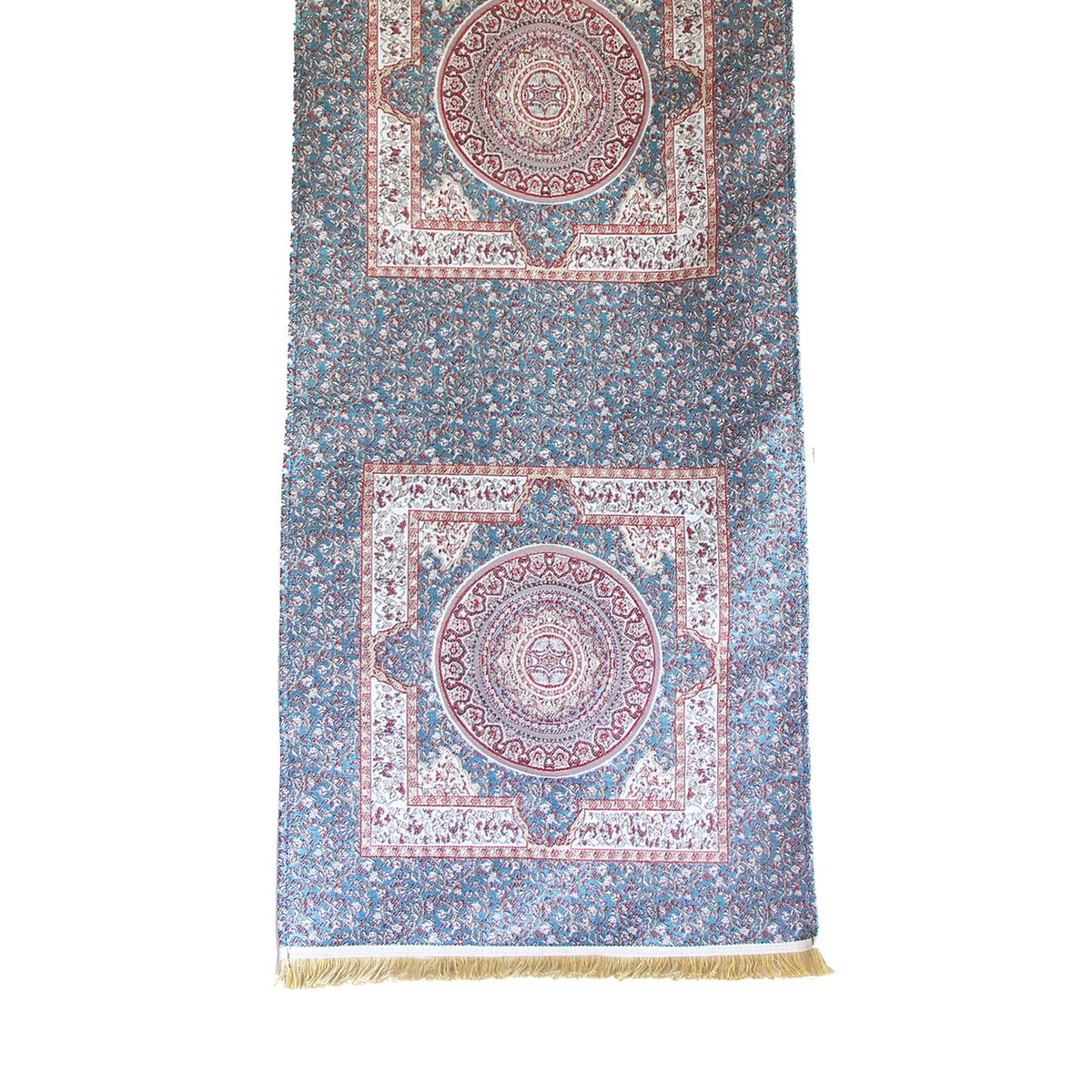 TURKUAZ - Camino de mesa 1,50 m Iznik Azul y Rojo