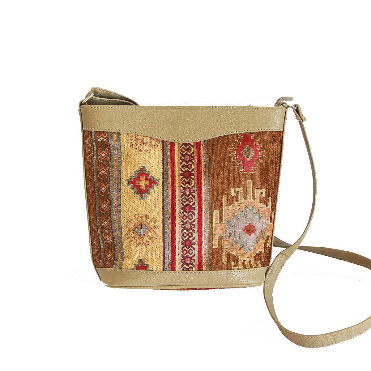 TURKUAZ - Cartera Mediana Kilim Café