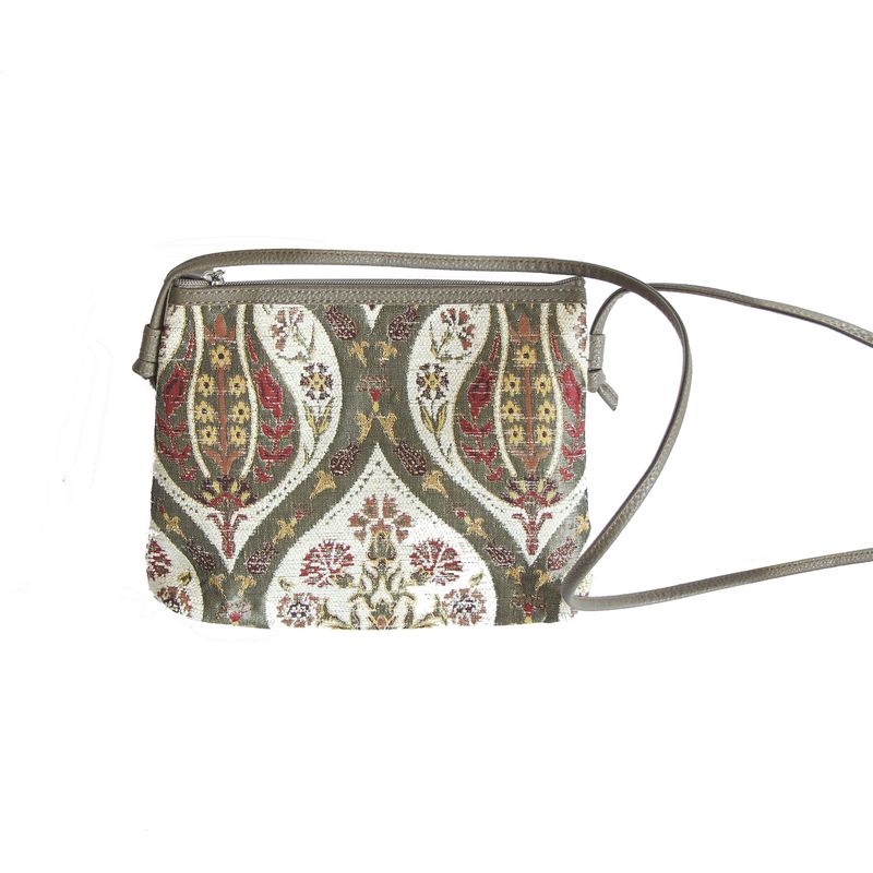TURKUAZ - Mini cartera Tulipanes Beige