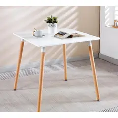 CORI CORI - Mesa de Comedor Melamina Cuadrada Blanca