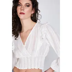 ECLIPSE - Blusa Vuelos Eloise Blanco
