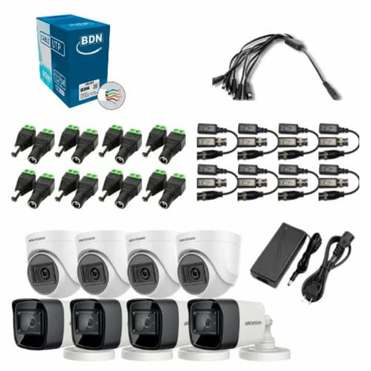 HIKVISION - Pack 8 camaras Bullet Domo 1080 HIKVISION