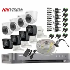 HIKVISION - Kit 8 camaras Bullet Domo 1080
