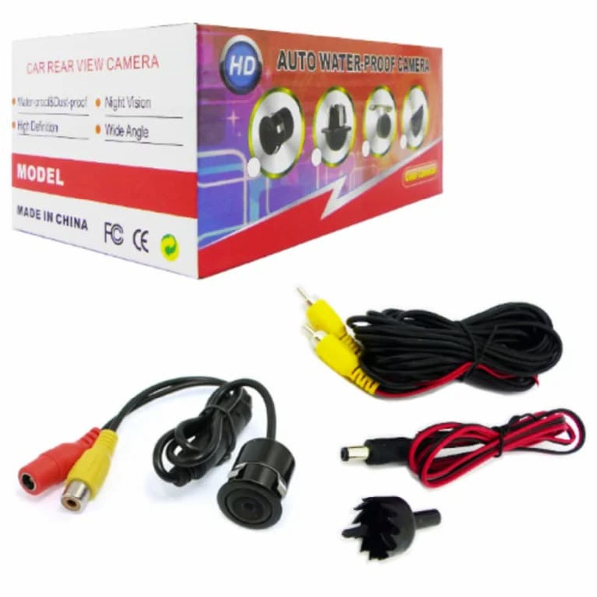 GENERICO - Camara Retrovisor HD Con 8 LED Infrarrojo Embutido Para Auto