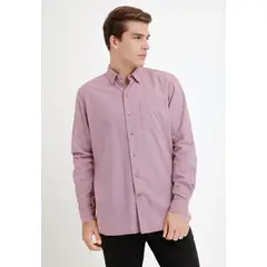 TRIAL - Camisa hombre pie de poule rojo