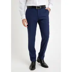 TRIAL - Pantalón Hombre Formal Lana S100'S Liso Slim Perfect Suit Azulino