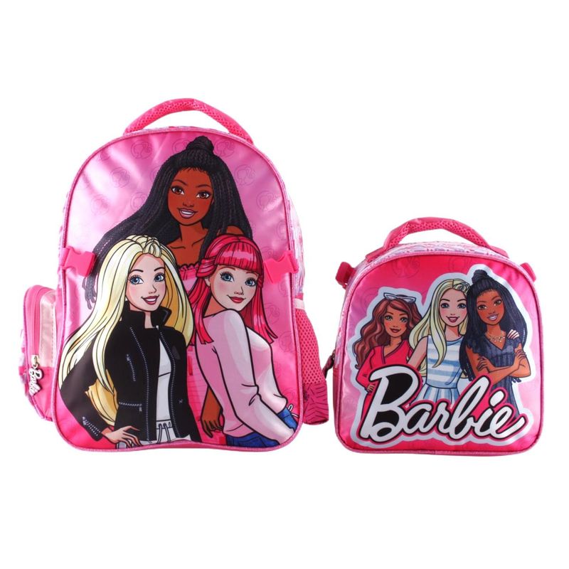 BARBIE - Set Satin Mochila Con Lonchera Barbie 14"