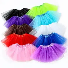 GENERICO - Falda Tutú Para Niñas Hasta 8 Años Disfraz Colores 30cm