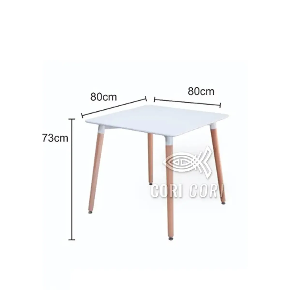 CORI CORI - Mesa de Comedor  Melamina Cuadrada  Madera