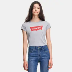 LEVIS - Polera Mujer Logo Lisa Gris