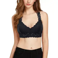 MPROPIA - Bralette Top Elasticado Mujer Sostén Peto Sujetador Encaje 611