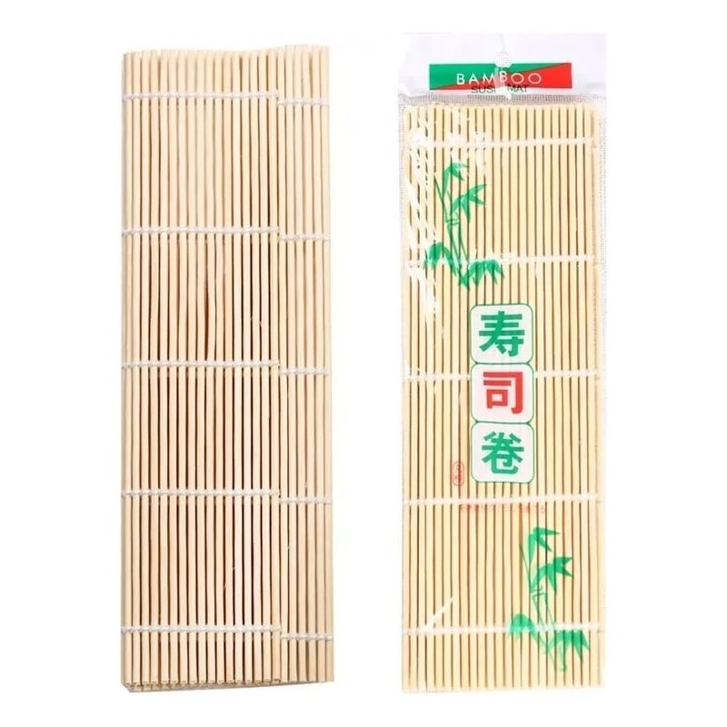 GENERICO - Pack 6 Esterilla Redonda Bambú Para Sushi De 24x24cm.