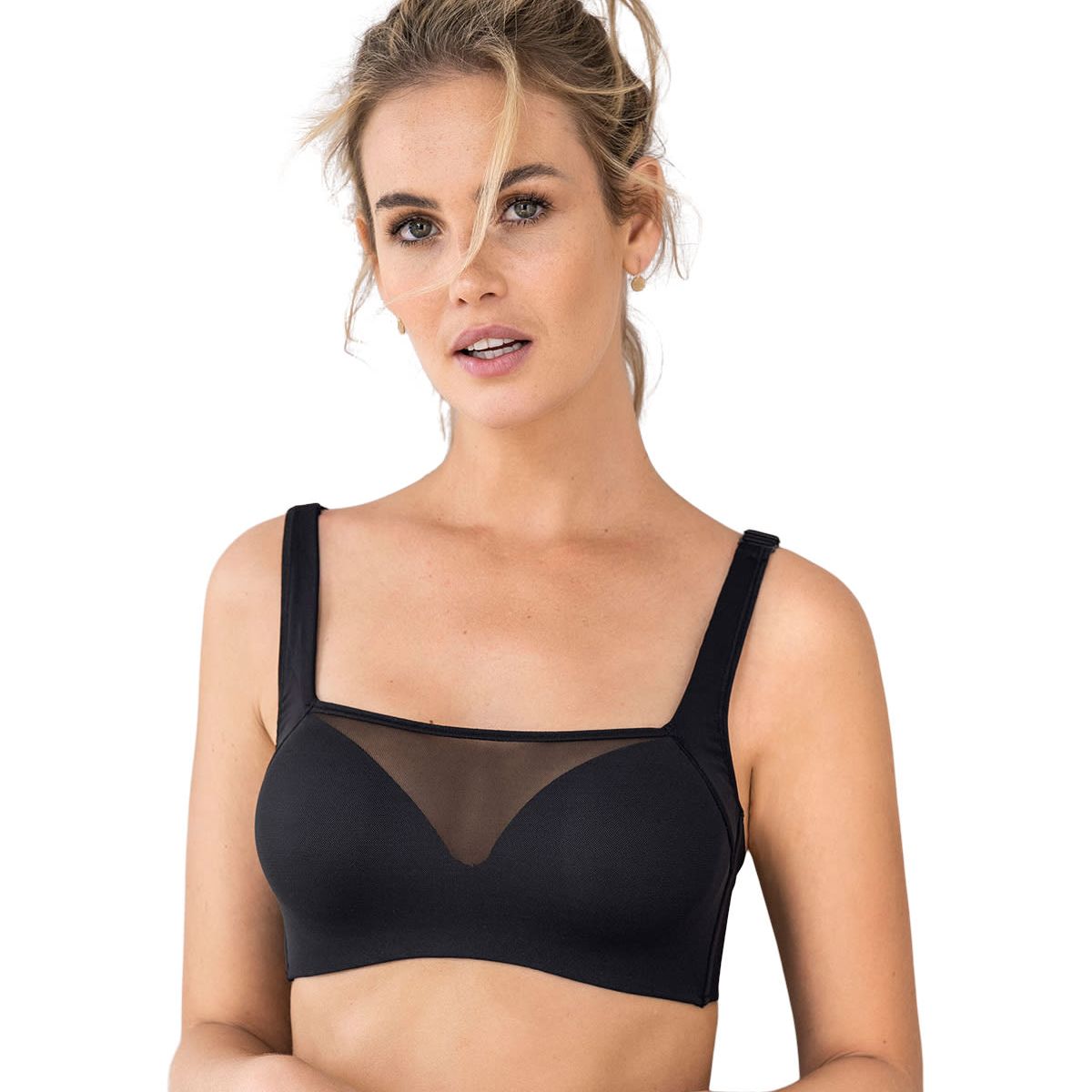 LEONISA - Sostén brastop con buen cubrimiento de sisa y espalda 011974 Negro