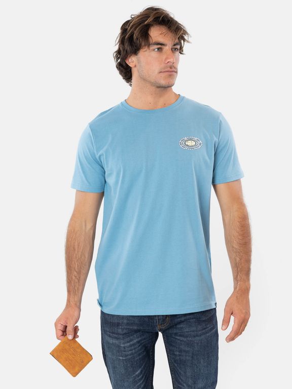 Pack Polera Billetera Seraphic Celeste Hombre Celeste S
