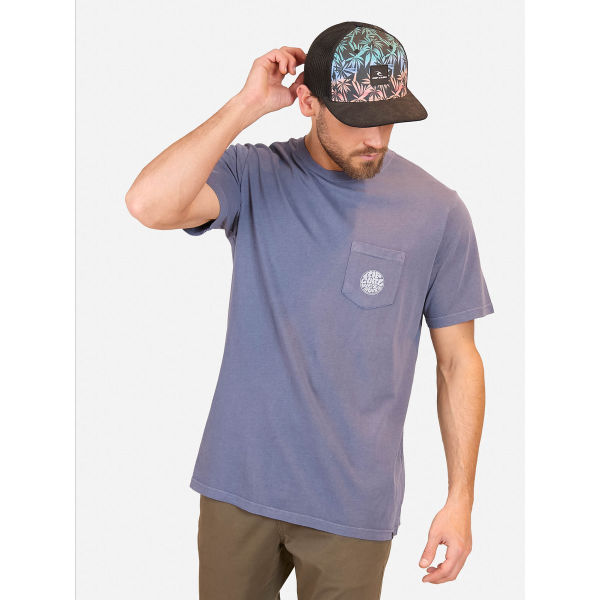 RIP CURL - Polera MC Arena Wetsuit Fp Ss Azul  Hombre Rip Curl