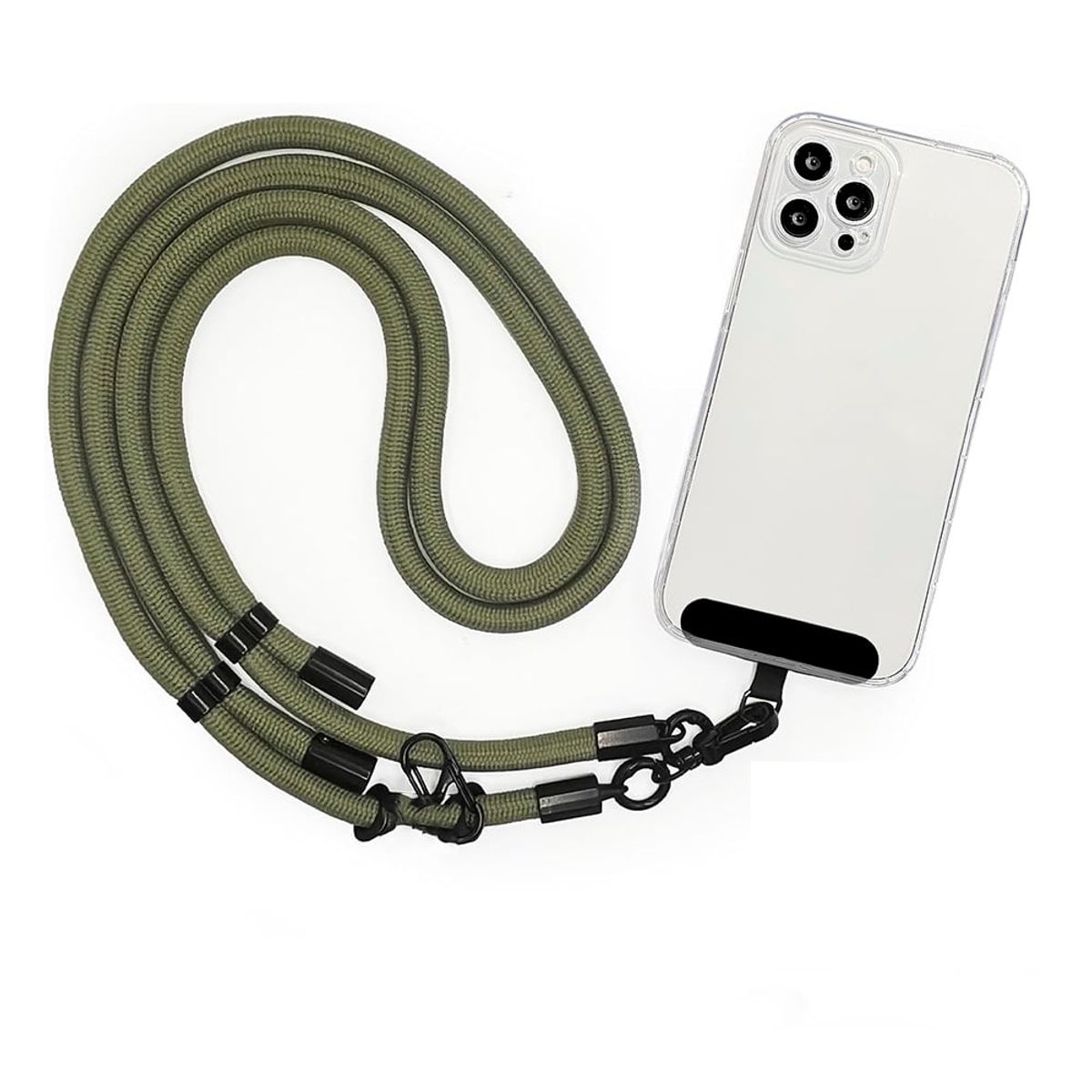 GENERICO - Colgante Lanyard para celular universal Verde Militar