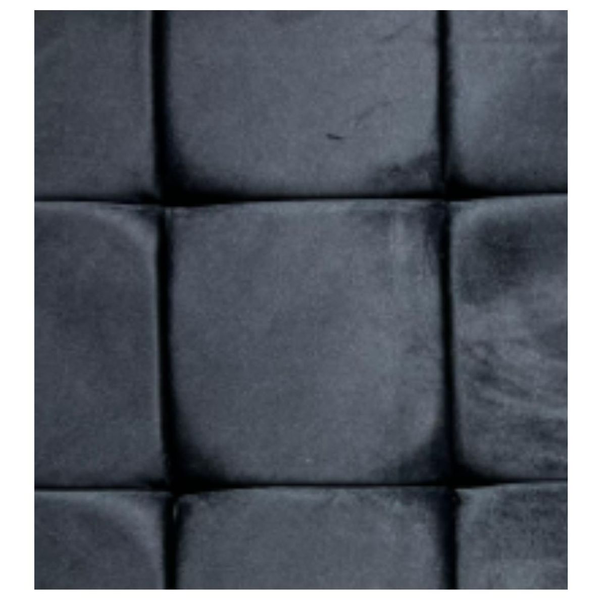 DULCES SUEÑOS - Respaldo Moderno 2 Plaza Diseño Rombo Negro Lino