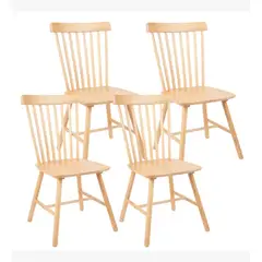 CORI CORI - Pack 4 Silla Windsor Madera