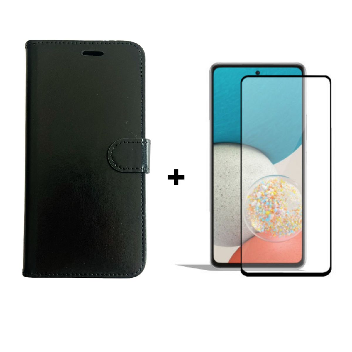 GENERICO - Carcasa Para Samsung A73 5g Flip Cover Agenda + Mica Lámina