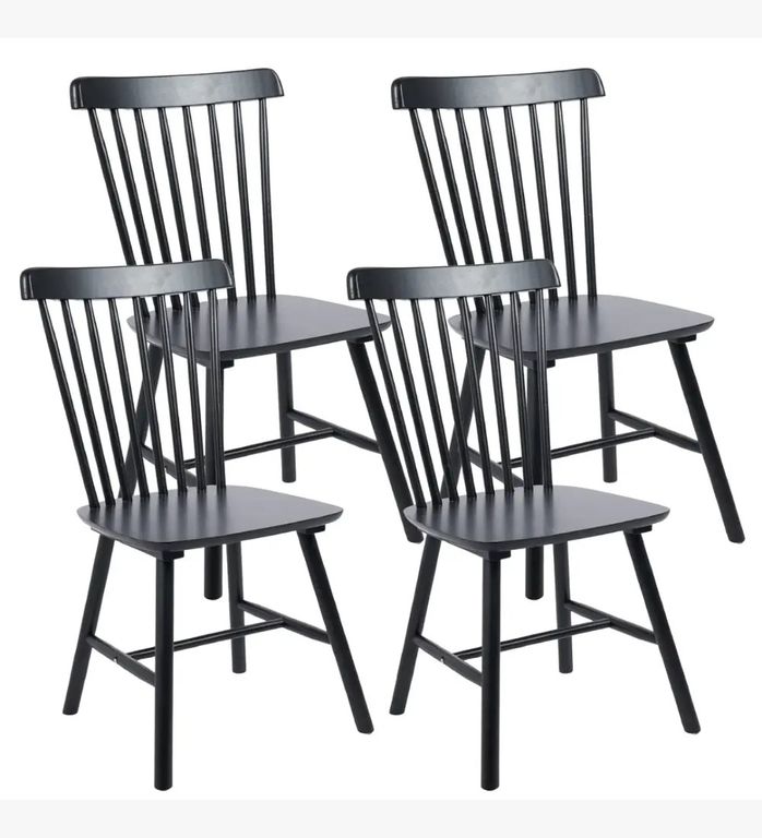Pack 4 Silla Windsor Madera Negra