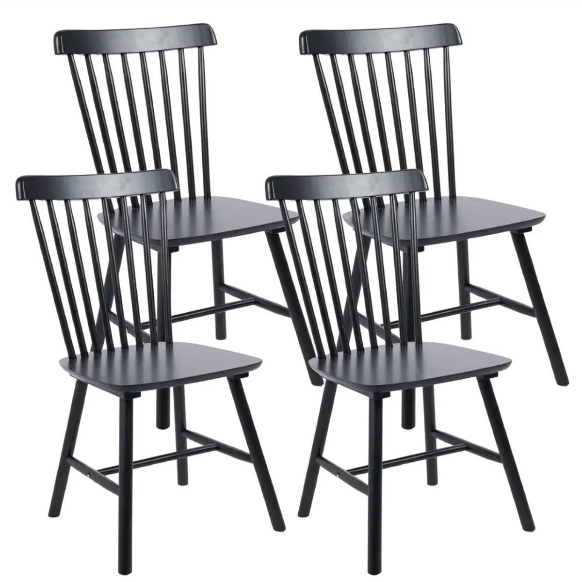 CORI CORI - Pack 4 Silla Windsor Madera Negra