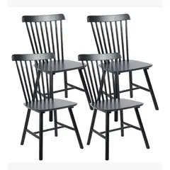 CORI CORI - Pack 4 Silla Windsor Madera Negra