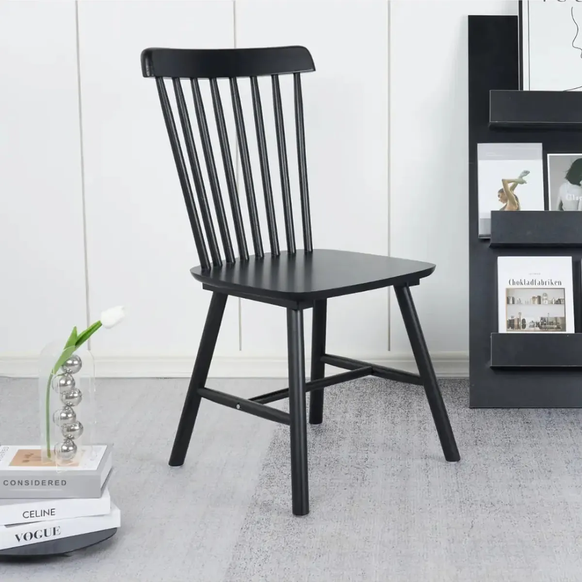 CORI CORI - Pack 4 Silla Windsor Madera Negra