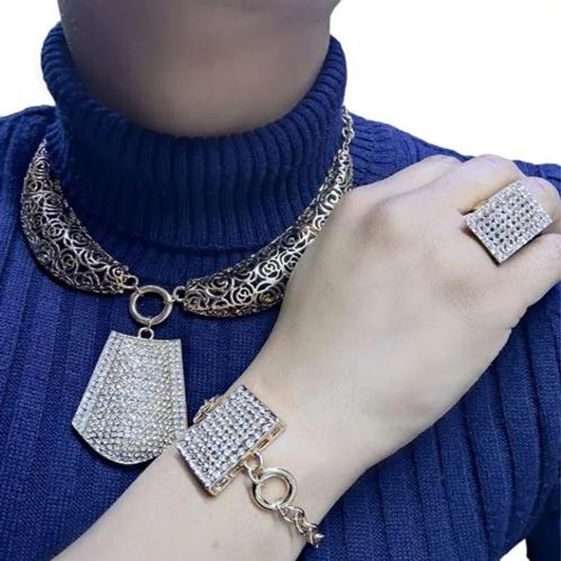GENERICO - Elegante Conjunto Joyas Mujer Fantasía 4 Piezas Jf007