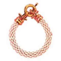 GENERICO - Pulsera Bali Piel Serpiente Tipo Tubo De Malla Jfp20