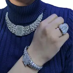GENERICO - Elegante Conjunto Joyas Mujer Fantasía 4 Piezas Jf003