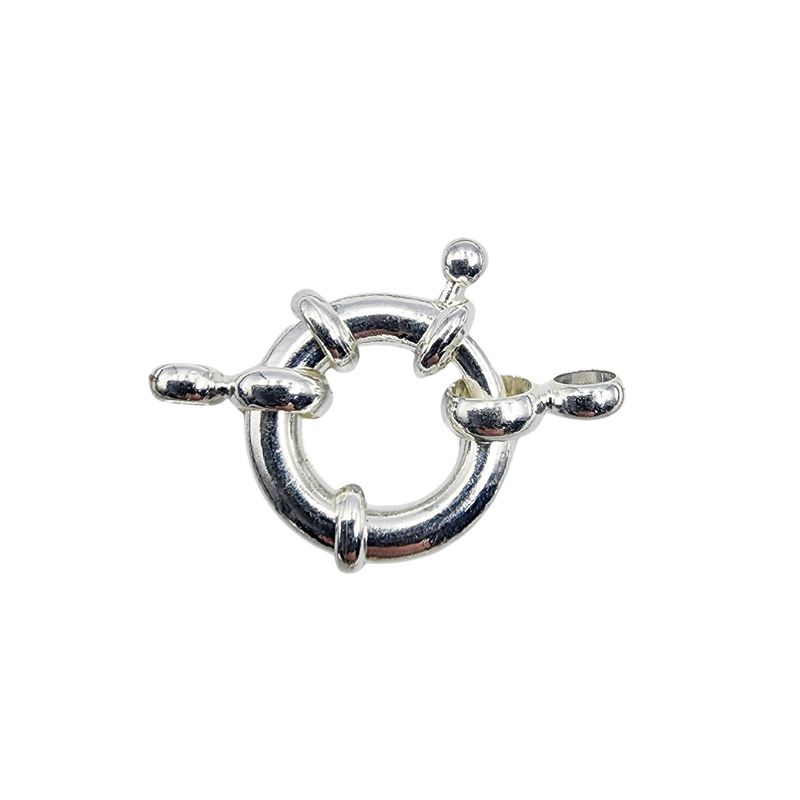 GENERICO - Broche timón 13mm con baño de plata 6 unidades