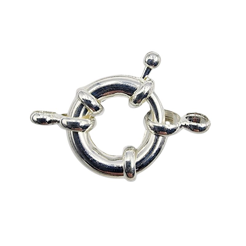 GENERICO - Broche timón 15mm con baño de plata 6 unidades