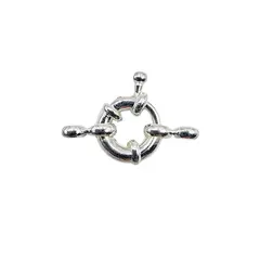 GENERICO - Broche timón 9mm con baño de plata 6 unidades