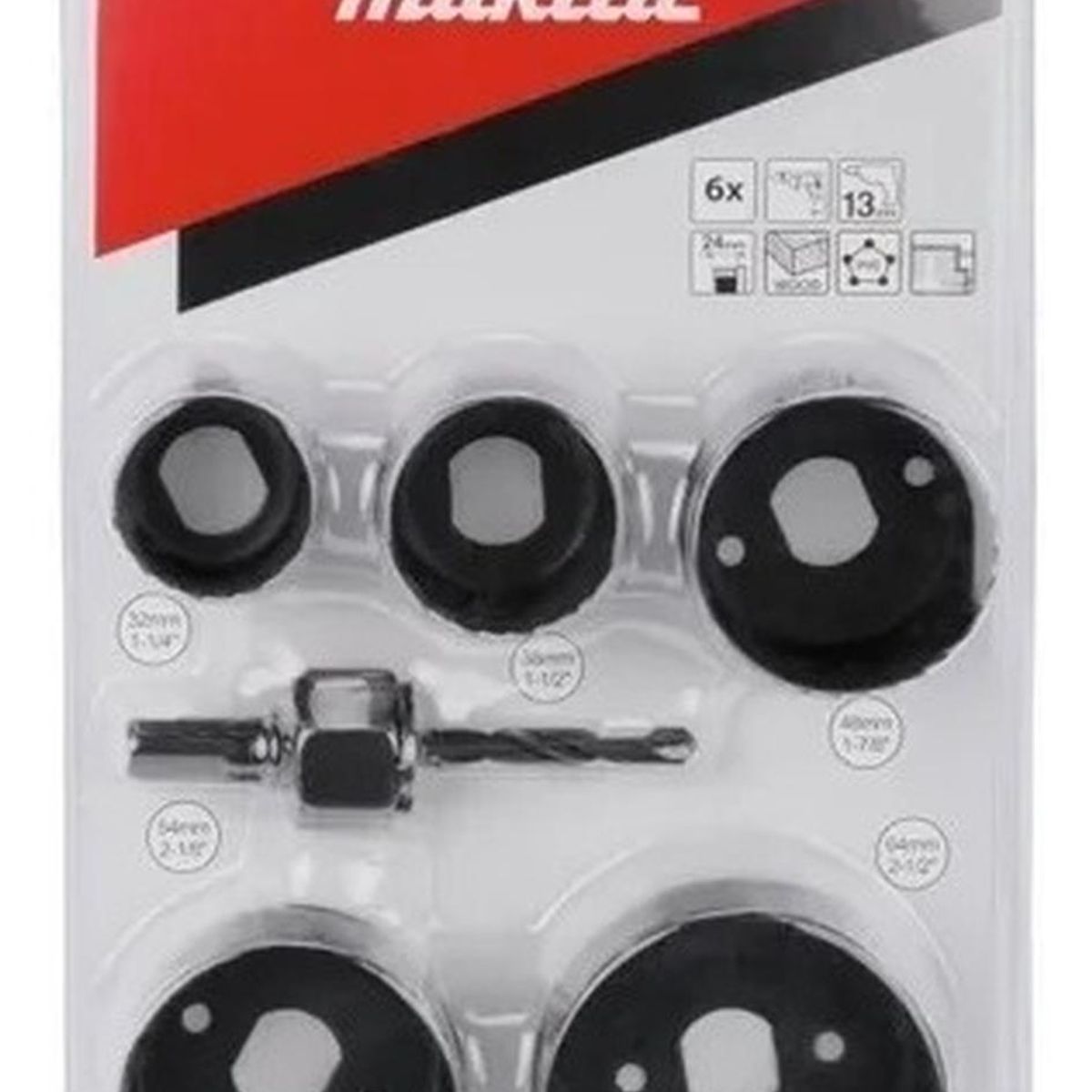 MAKITA - Set Sierras Copas Makita 6 Piezas D-70203