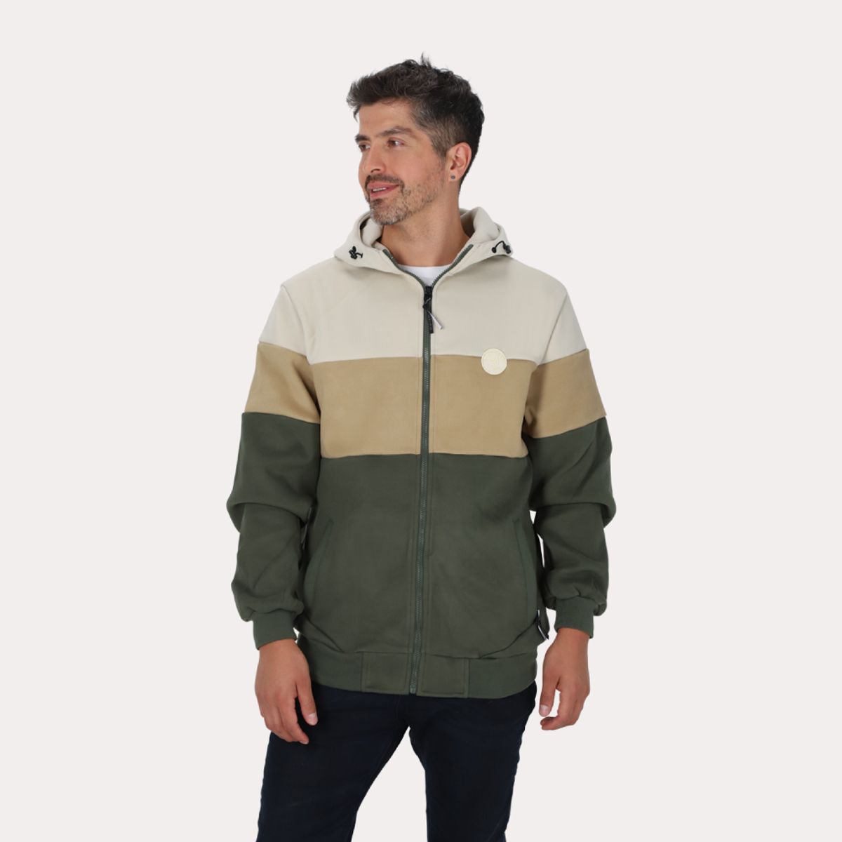 GANGSTER - Poleron Fullziper Peachy Verde Gangster