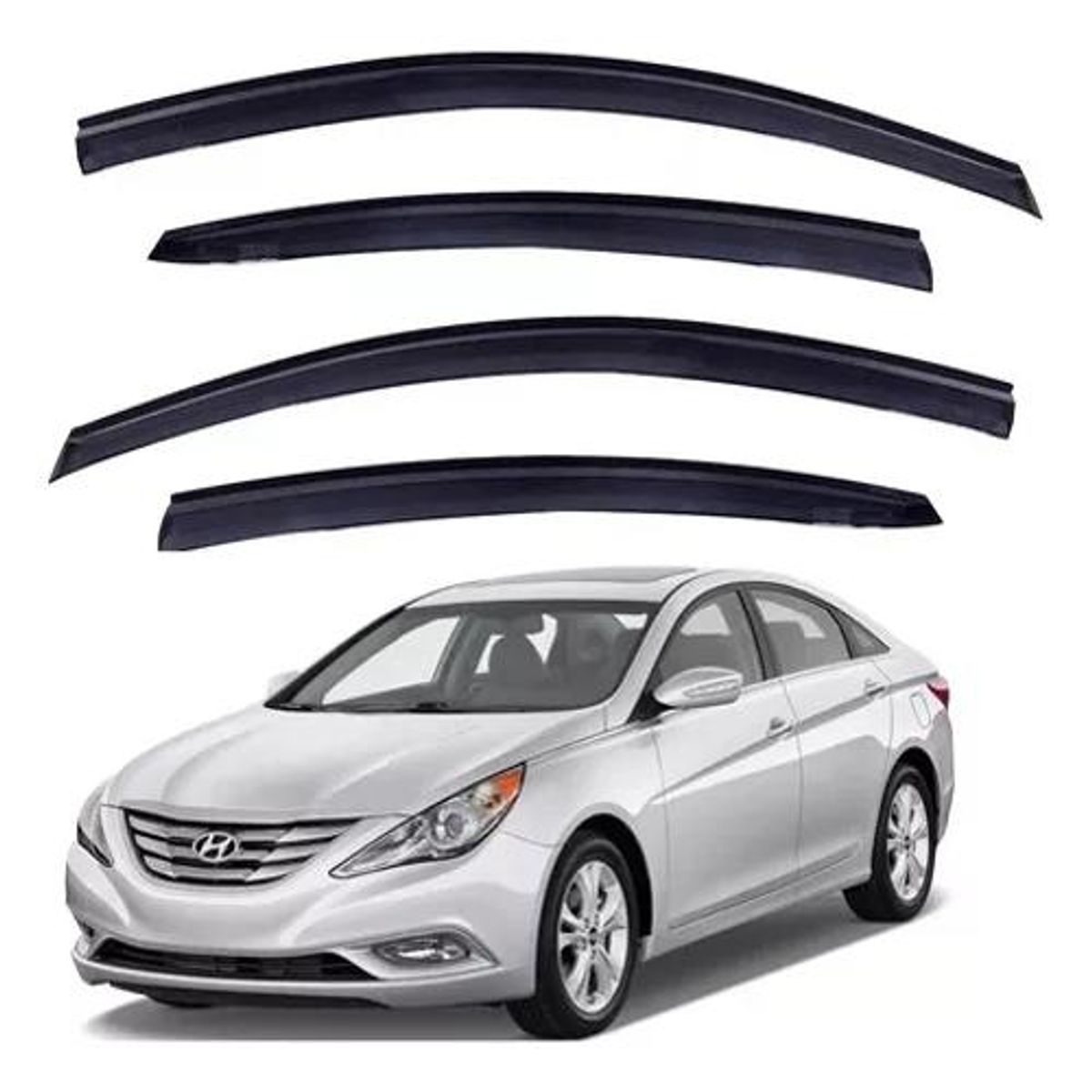 GENERICO - Kit Aletas Bota Agua Negras Hyundai Sonata 2011-2015