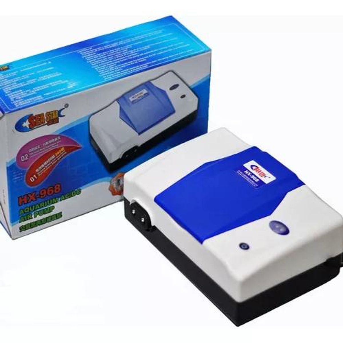 GENERICO - Bomba De Aire Acuario Pecera Recargable Acdc Hx-968