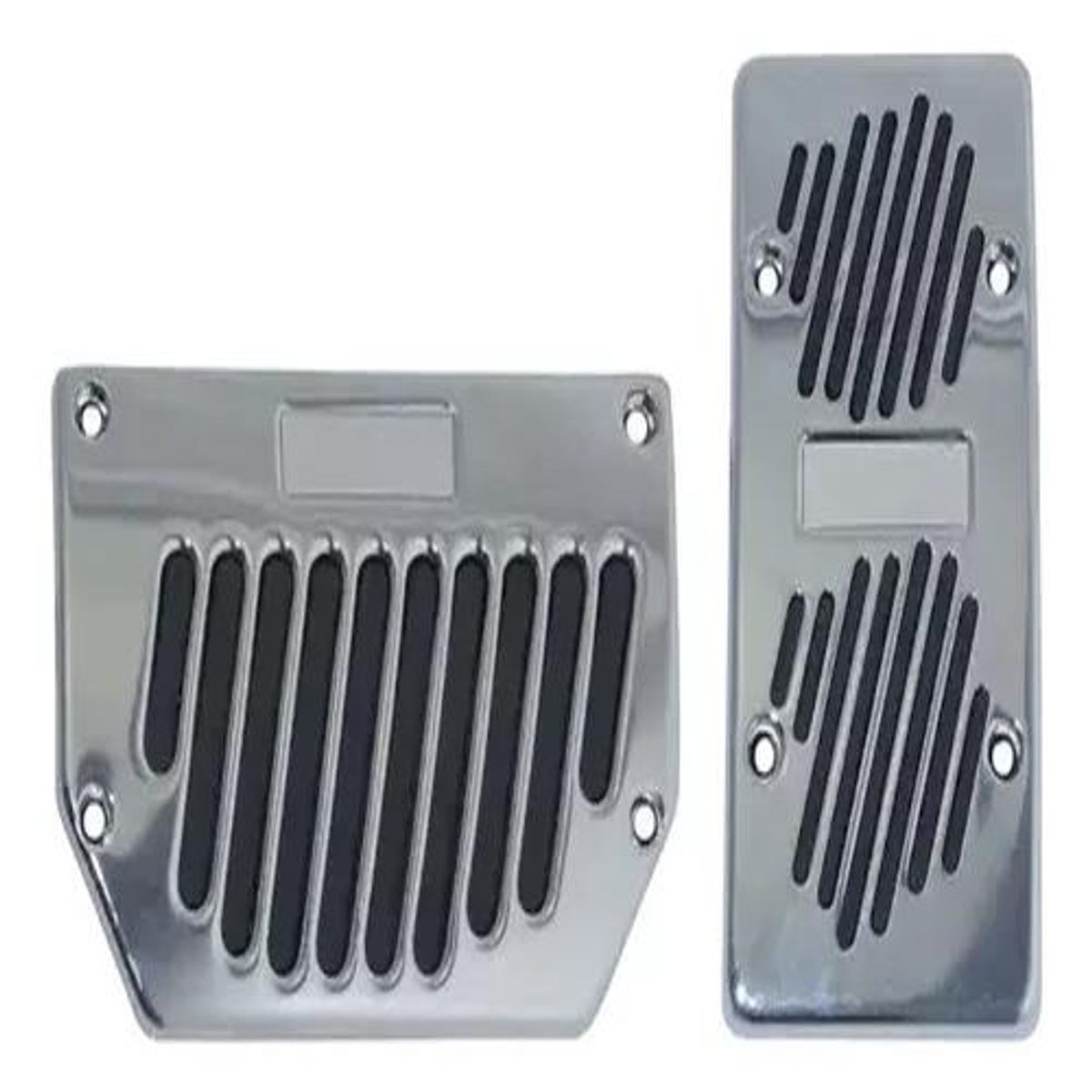 GENERICO - Set Cubre Pedales X2 Antideslizante Metal Auto Universal