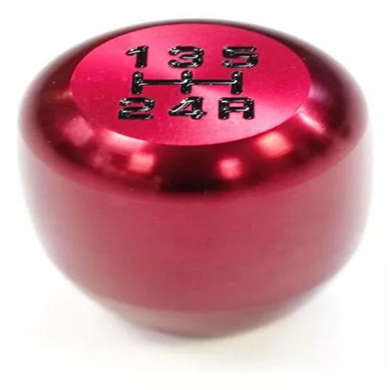 GENERICO - Pomo Palanca Cambio Rojo 5ta Tuning Universal Pc0813