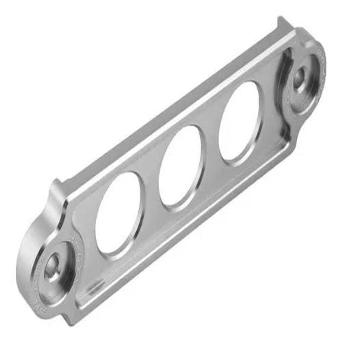 GENERICO - Soporte Sujeta Bateria Auto Aluminio Plata Tuning Universal